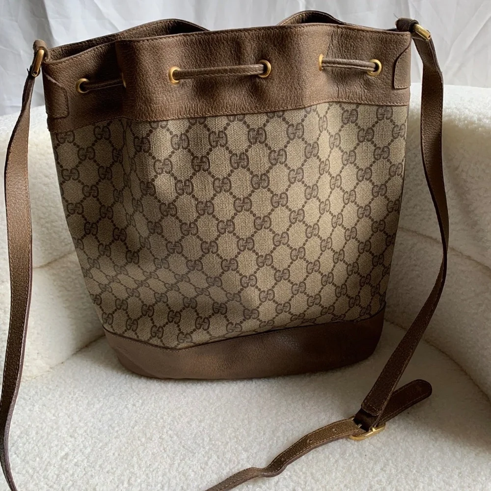 FIRM Authentic Gucci GG Vintage Supreme Ophidia Bucket - Picture 2 of 16
